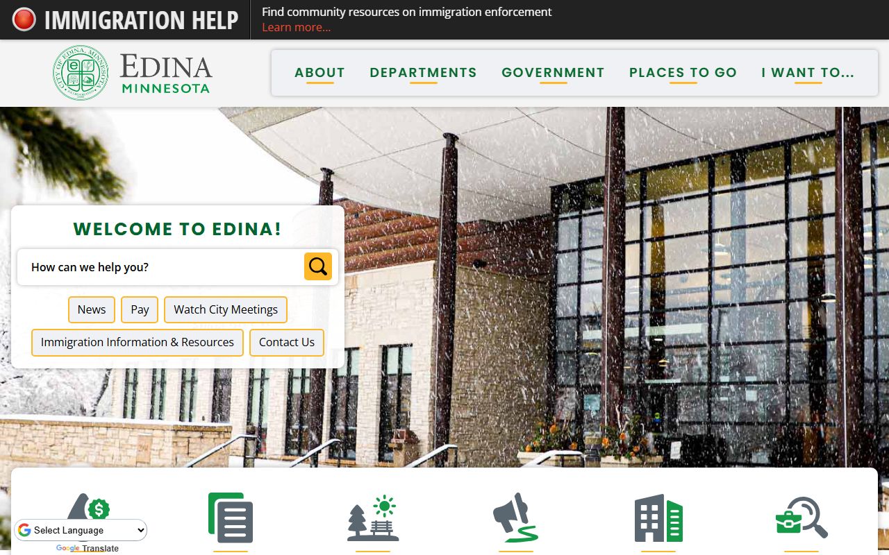 City of Edina website - Edina court docket records and local government resources