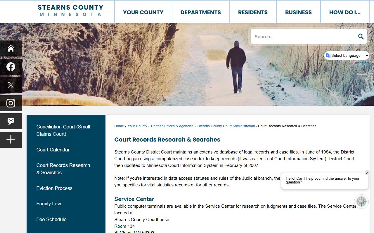 Saint Cloud court docket records - Stearns County court records research page